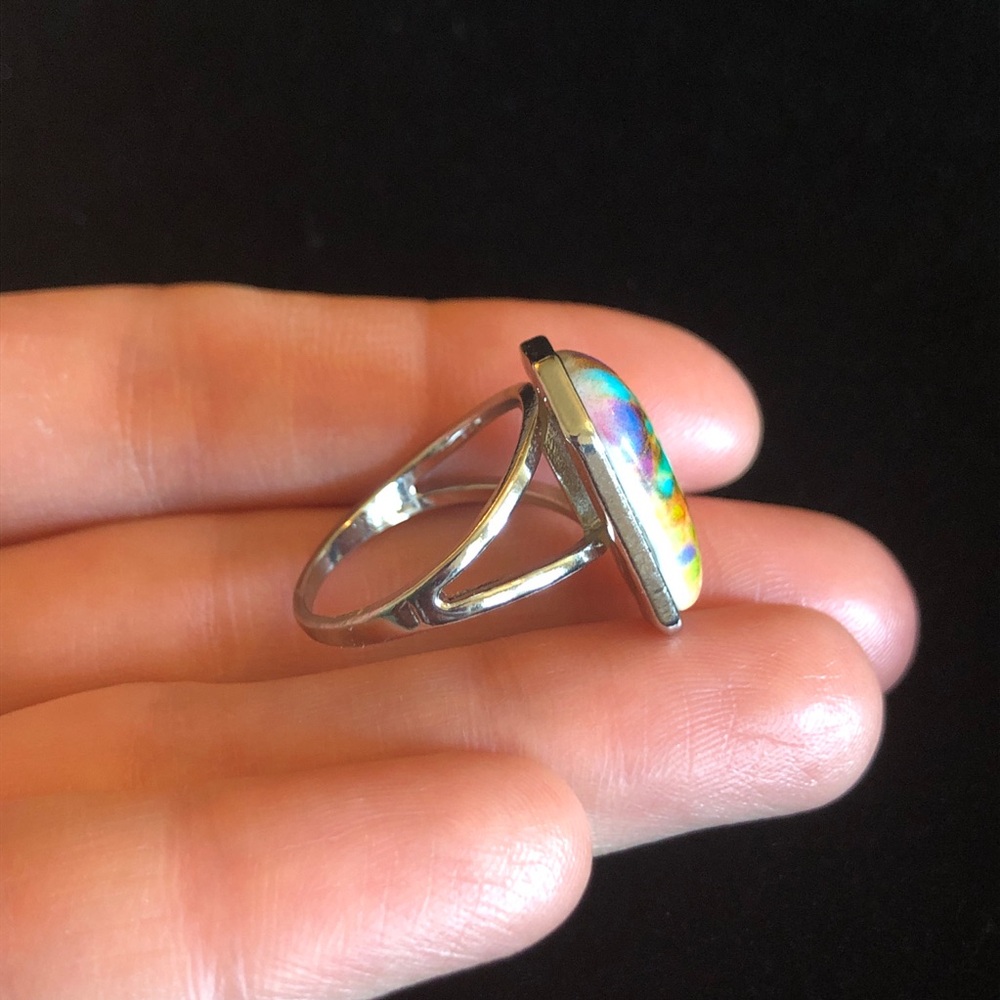 Colorful Abstract Geometric Ring - Picture 8 of 10